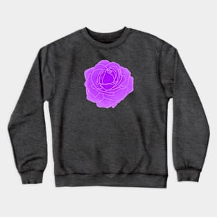 Purple Pop Art Rose Crewneck Sweatshirt